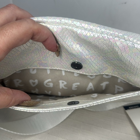 Aimee Kestenberg Leather Convertible Milan Belt Bag in Hologram Snake - Picture 6 of 11